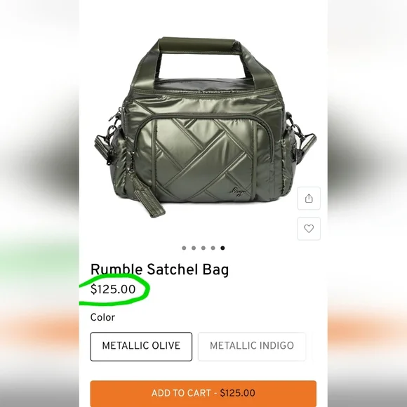 Retailed For $130, Like New Lug Rumble Satchel With Crossbody/Shoulder Strap - Picture 8 of 10